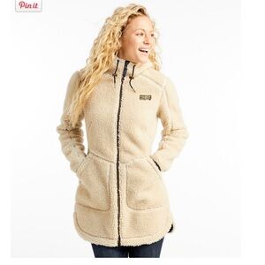 L.L. Bean Women's Tan Teddy Jacket